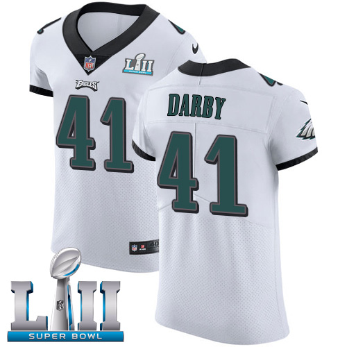 Nike Eagles #41 Ronald Darby White Super Bowl LII Men's Stitched NFL Vapor Untouchable Elite Jersey - Click Image to Close